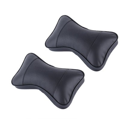 2 PCS MLC-06 Car Neck Pillow Soft Version Lovely Breathe Car Auto Head Neck Rest Cushion Headrest Pillow Pad (Black) by buy2fix