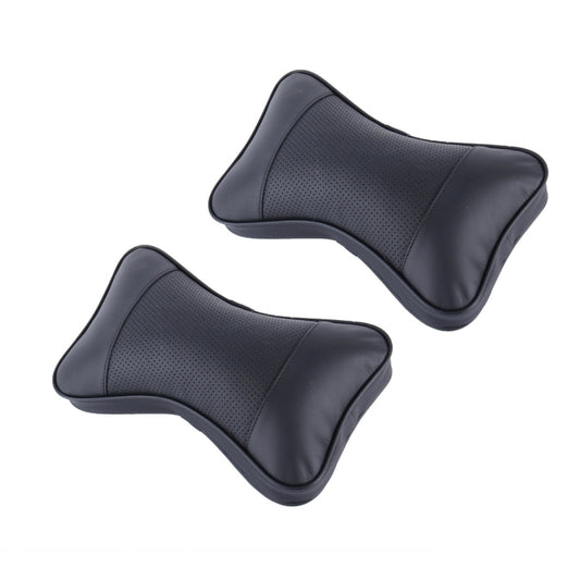 2 PCS MLC-06 Car Neck Pillow Soft Version Lovely Breathe Car Auto Head Neck Rest Cushion Headrest Pillow Pad (Black) by buy2fix