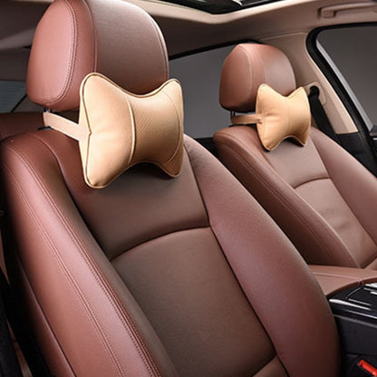 2 PCS MLC-06 Car Neck Pillow Soft Version Lovely Breathe Car Auto Head Neck Rest Cushion Headrest Pillow Pad (Khaki) by buy2fix