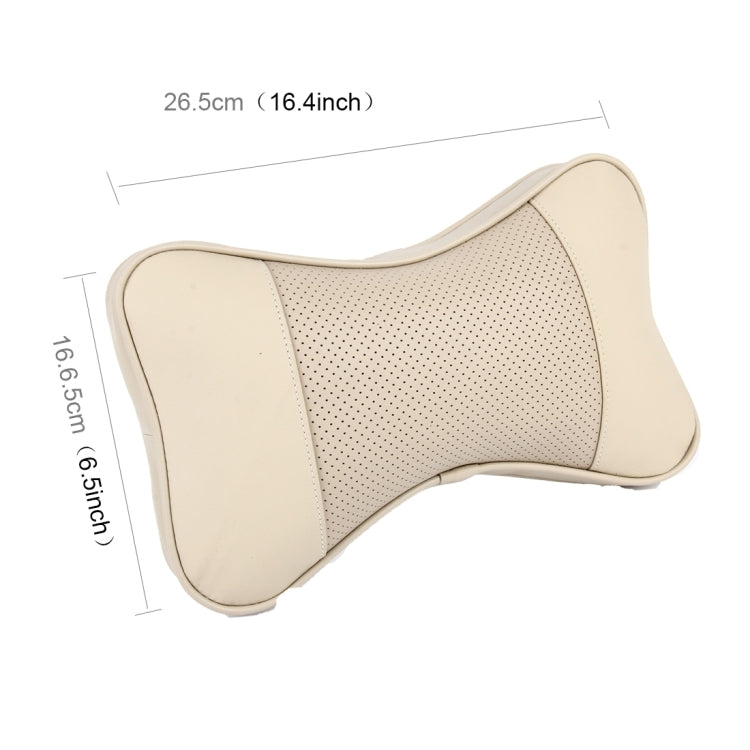 2 PCS MLC-06 Car Neck Pillow Soft Version Lovely Breathe Car Auto Head Neck Rest Cushion Headrest Pillow Pad (Khaki) by buy2fix