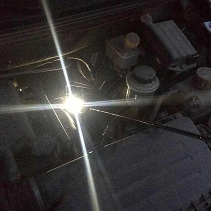 Retractable Vehicle Car Chassis Inspection Mirror with 3 PCS 5mm LED Lights, Mirror Diameter: 82mm, Max Expanding Length: 760mm - Electronic Test by buy2fix | Online Shopping UK | buy2fix