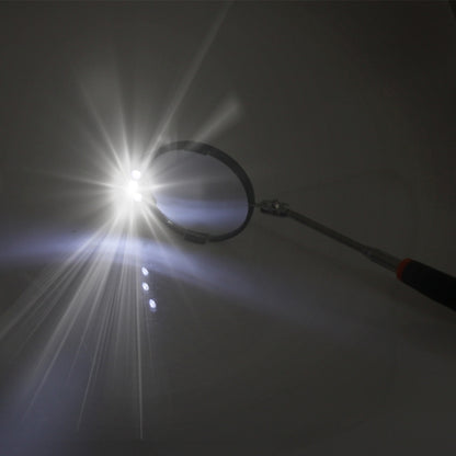 Retractable Vehicle Car Chassis Inspection Mirror with 3 PCS 5mm LED Lights, Mirror Diameter: 82mm, Max Expanding Length: 760mm - Electronic Test by buy2fix | Online Shopping UK | buy2fix