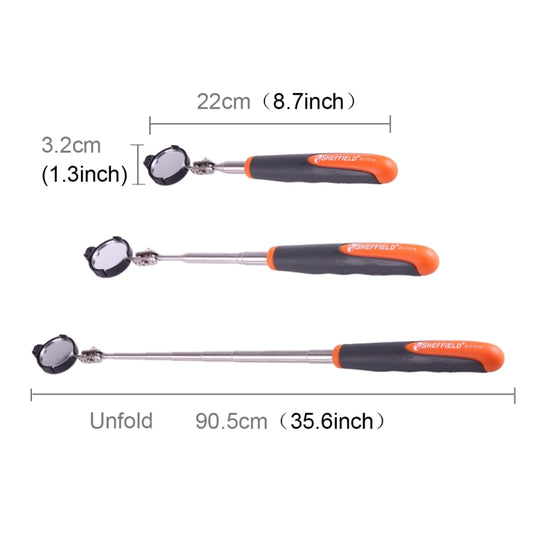 Retractable Vehicle Car Chassis Telescoping Inspection Mirror with 1 PCS 3mm LED Light, Mirror Diameter: 32mm, Max Expanding Length: 905mm - Electronic Test by buy2fix | Online Shopping UK | buy2fix