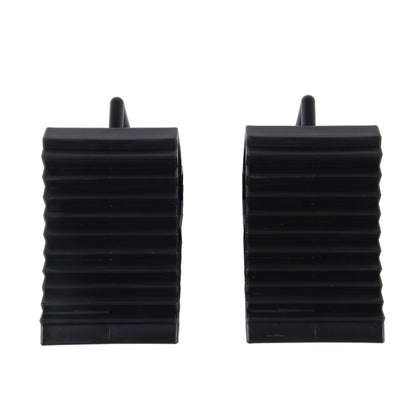 2pcs Solid Rubber Wheel Chock with Handle for Vehicles Under 2.5 Tons - Car Road Trouble Clearer by buy2fix | Online Shopping UK | buy2fix