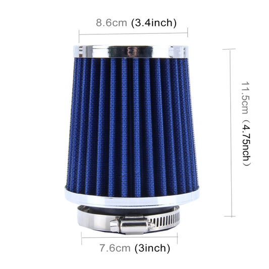 HKS 5cm Universal Mushroom Head Style Air Filter for Car(Blue) - Air Intake System by buy2fix | Online Shopping UK | buy2fix