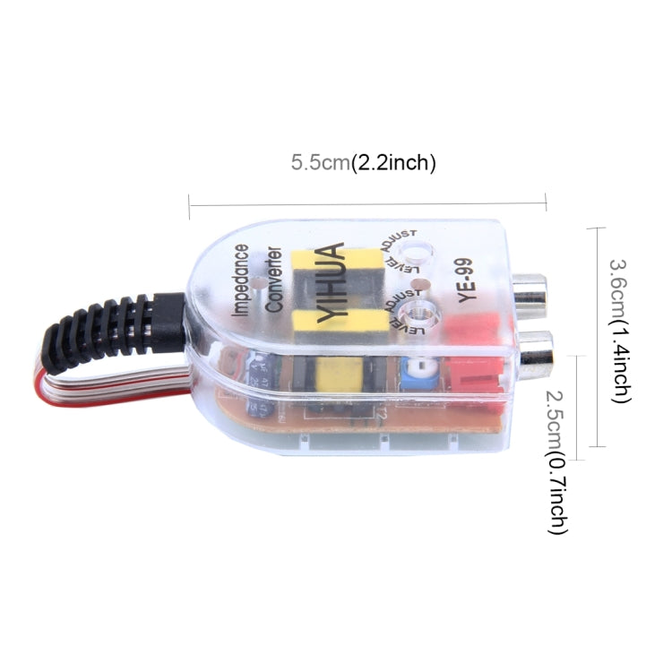 YE-99 Vehicle Car High to Low Impedance Converter Adapter Speaker to RCA Line - Car Amplifiers by buy2fix | Online Shopping UK | buy2fix
