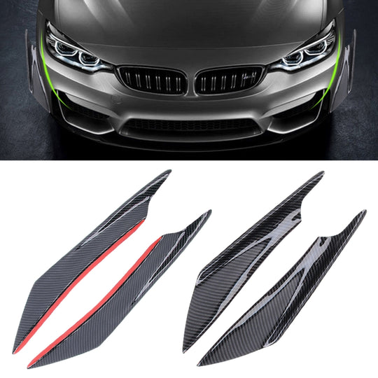 4 PCS Car-Styling Flank Decorative Sticker(Black Carbon Fiber)