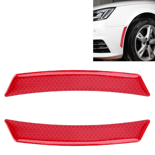 2 PCS Car-Styling Wheel Eyebrow Decorative Sticker Decorative Strip (Red)