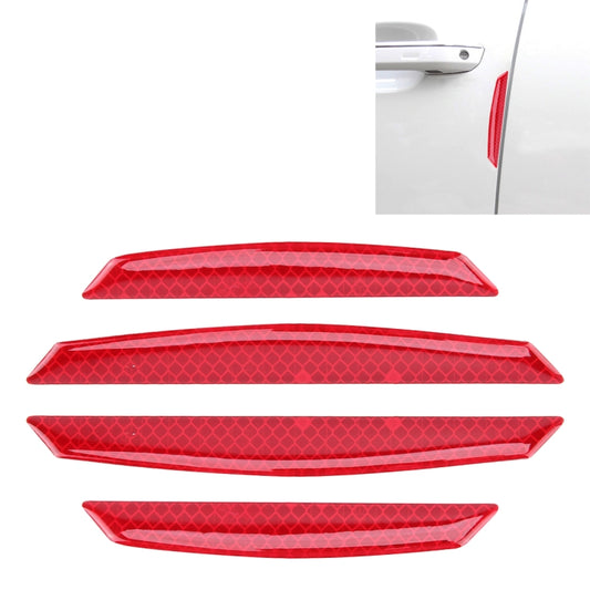 4 PCS Universal Car Door Anti-collision Strip Protection Guards Trims Stickers (Red) - Anti Collision Sticker by buy2fix | Online Shopping UK | buy2fix
