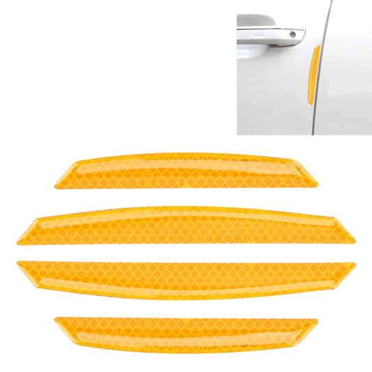 4 PCS Universal Car Door Anti-collision Strip Protection Guards Trims Stickers (Yellow) - Anti Collision Sticker by buy2fix | Online Shopping UK | buy2fix