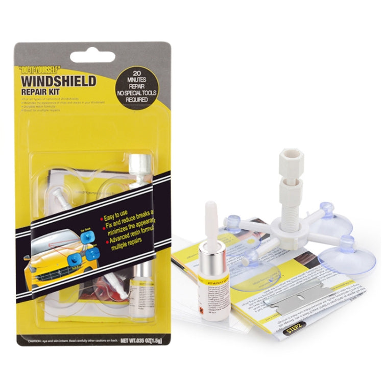 Professional Windscreen Repair Tool Paintless Dent Removal Car Window Windshield Repair Kit Chip Crack Auto Glass (White) by buy2fix