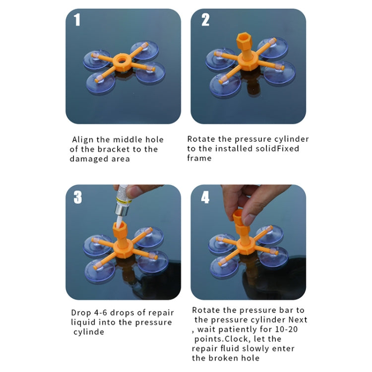 Professional Windscreen Repair Tool Paintless Dent Removal Car Window Windshield Repair Kit Chip Crack Auto Glass (White) by buy2fix