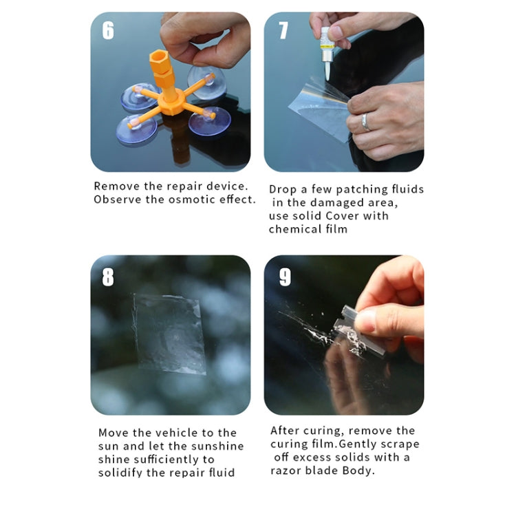 Professional Windscreen Repair Tool Paintless Dent Removal Car Window Windshield Repair Kit Chip Crack Auto Glass (White) by buy2fix