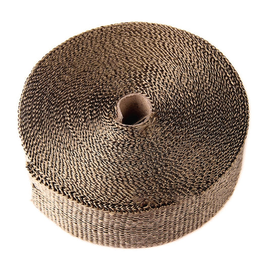 15m Titanium Gold Exhaust Wrap Auto Motor Exhaust Heat Shield Wrap Heat Resistant Wrap - Exhaust Pipes by buy2fix | Online Shopping UK | buy2fix