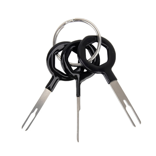 3 PCS Auto Car Rubberized Plug Circuit Board Wire Harness Terminal Extraction Pick Connector Crimp Pin Back Needle Remove Tool (Black) - Booster Cable & Clip by buy2fix | Online Shopping UK | buy2fix