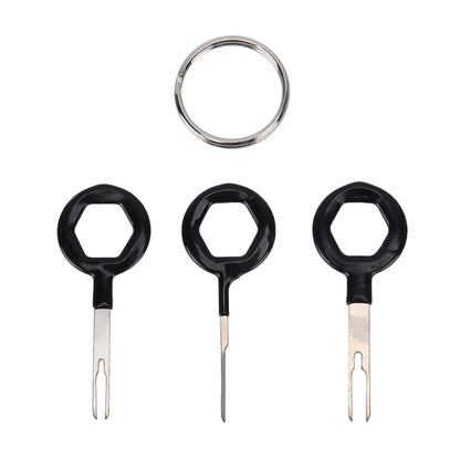 3 PCS Auto Car Rubberized Plug Circuit Board Wire Harness Terminal Extraction Pick Connector Crimp Pin Back Needle Remove Tool (Black) - Booster Cable & Clip by buy2fix | Online Shopping UK | buy2fix