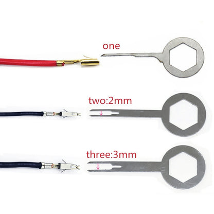3 PCS Auto Car Rubberized Plug Circuit Board Wire Harness Terminal Extraction Pick Connector Crimp Pin Back Needle Remove Tool (Black) - Booster Cable & Clip by buy2fix | Online Shopping UK | buy2fix