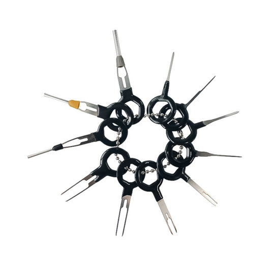 11 PCS Auto Car Plug Circuit Board Wire Harness Terminal Extraction Pick Connector Crimp Pin Back Needle Remove Tool - Booster Cable & Clip by buy2fix | Online Shopping UK | buy2fix