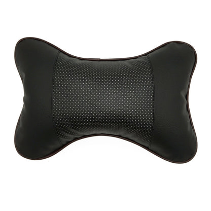Four Seasons Breathable Leather Surface Car Neck Pillow Head Pillow(Black) by buy2fix