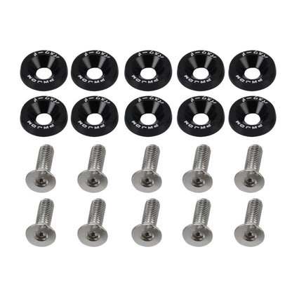 10 PCS Car Modified Screw Gaskets Bodywork Stainless Steel Gasket Bolts, Diameter: 19mm(Black) - Nuts & Bolts by buy2fix | Online Shopping UK | buy2fix