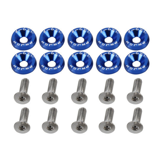 10 PCS Car Modified Screw Gaskets Bodywork Stainless Steel Gasket Bolts, Diameter: 19mm(Blue) - Nuts & Bolts by buy2fix | Online Shopping UK | buy2fix