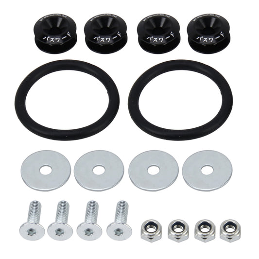 4 PCS Car Modified Screw Gaskets Bodywork Stainless Steel Gasket Bolts, Diameter: 24mm(Black) - Nuts & Bolts by buy2fix | Online Shopping UK | buy2fix