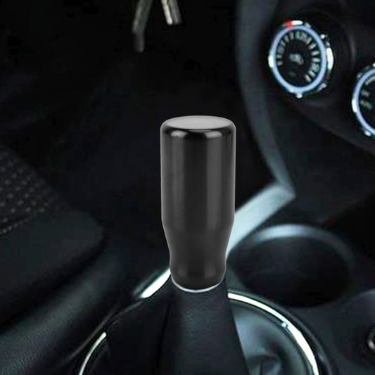 Universal Car Modified Gear Shift Knob Solid Color Smooth Auto Transmission Shift Lever Knob with Three Rubber Covers(Black) by buy2fix