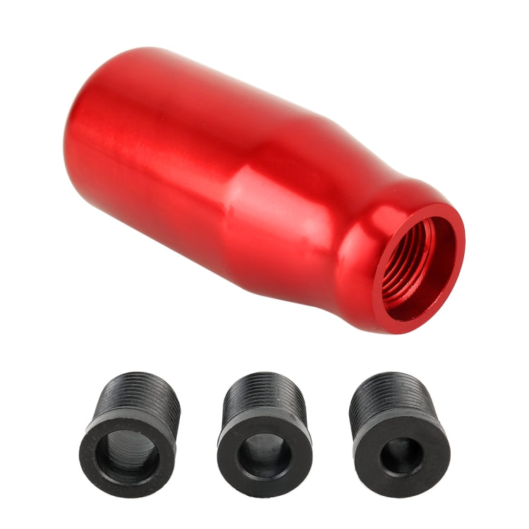 Universal Car Modified Gear Shift Knob Solid Color Smooth Auto Transmission Shift Lever Knob with Three Rubber Covers(Red) by buy2fix