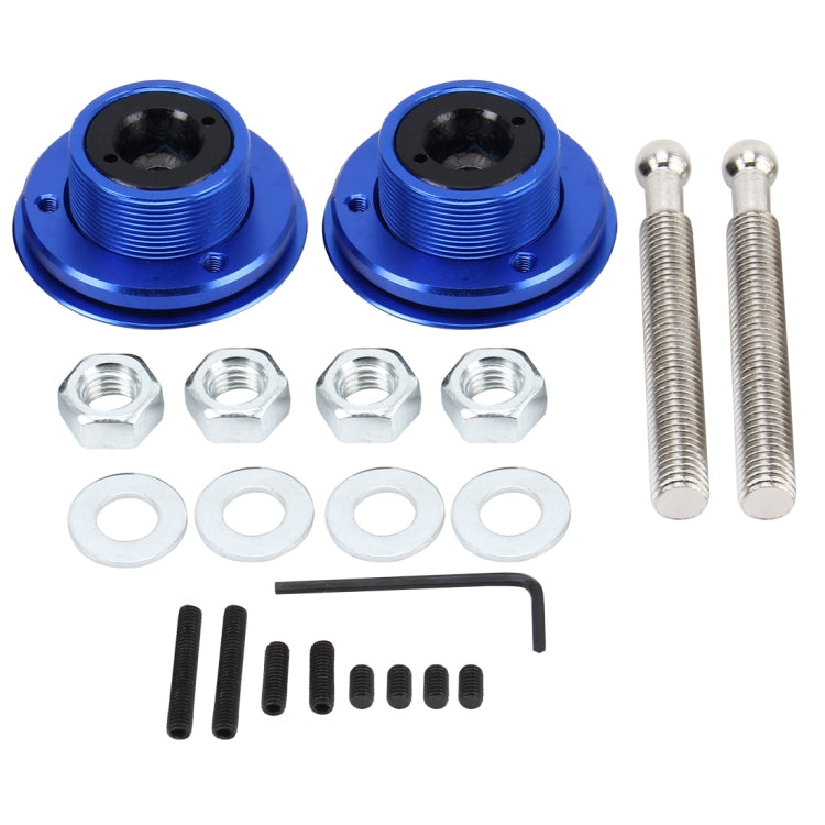 2 PCS Racing Car Cover Lock Aluminum Alloy Car Modification Oil Cap Modified Engine Cover Lock Racing Front Cover Lock(Blue) - Locks & Hasps by buy2fix | Online Shopping UK | buy2fix