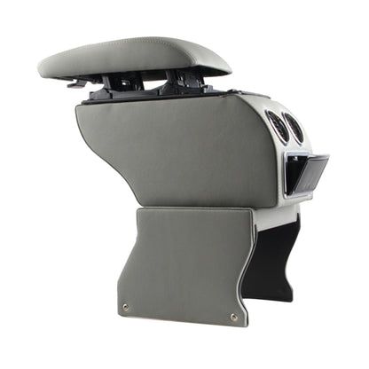 Car ABS Leather Wrapped Armrest Box with Fast Charge USB Holes and Cables for Tiguan(Grey) by buy2fix