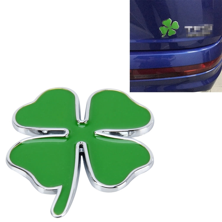 Four Leaf Clover Herb Luck Symbol Badge Emblem Labeling Sticker Styling Car Dashboard Decoration, Size: 7.5*6cm by buy2fix