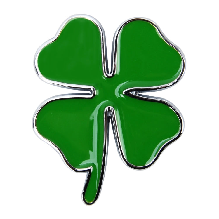 Four Leaf Clover Herb Luck Symbol Badge Emblem Labeling Sticker Styling Car Dashboard Decoration, Size: 7.5*6cm by buy2fix