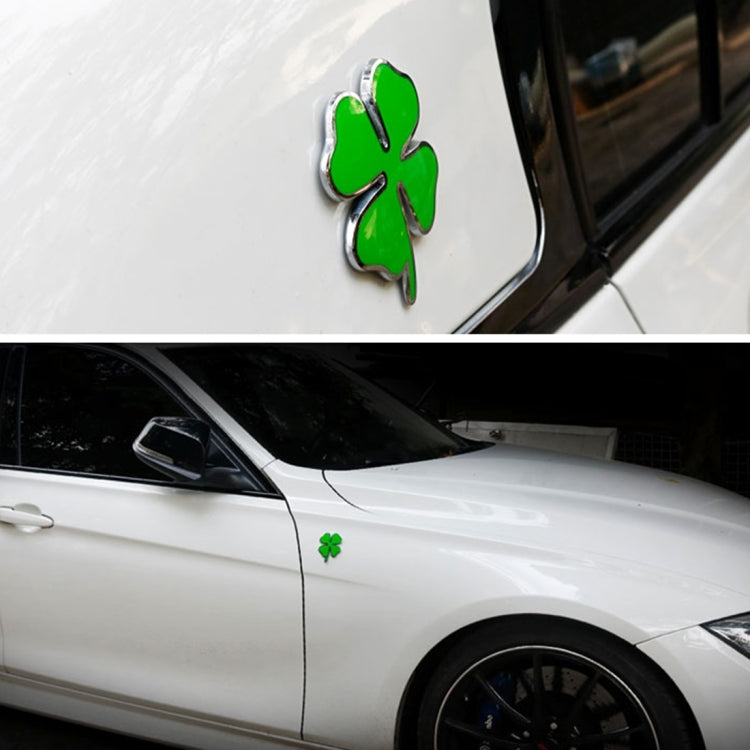 Four Leaf Clover Herb Luck Symbol Badge Emblem Labeling Sticker Styling Car Dashboard Decoration, Size: 4*3.3cm by buy2fix