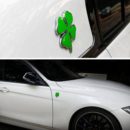 Four Leaf Clover Herb Luck Symbol Badge Emblem Labeling Sticker Styling Car Dashboard Decoration, Size: 4*3.3cm by buy2fix