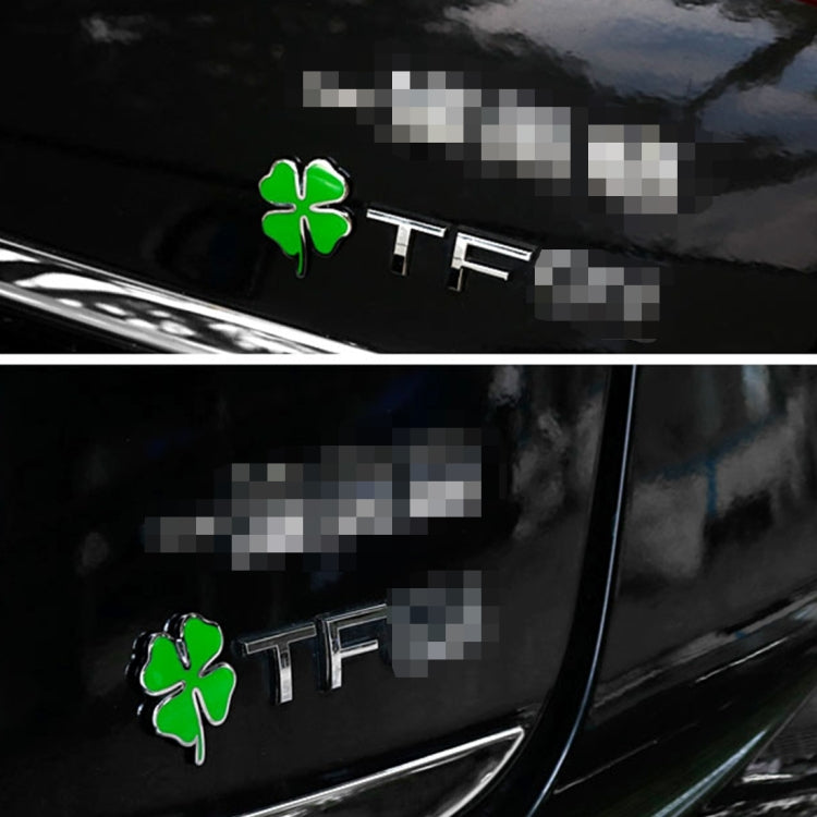 Four Leaf Clover Herb Luck Symbol Badge Emblem Labeling Sticker Styling Car Dashboard Decoration, Size: 4*3.3cm by buy2fix