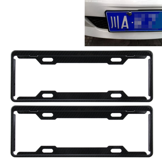 2 PCS Carbon Lead License Plate Frame Simple and Beautiful Car License Plate Frame Holder Universal License Plate Holder(Black) by buy2fix