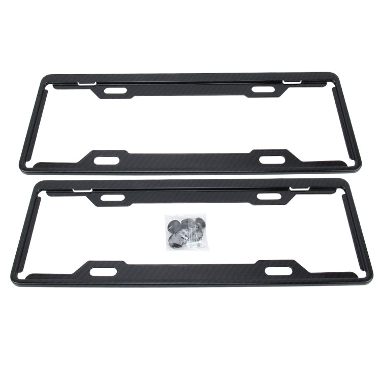 2 PCS Carbon Lead License Plate Frame Simple and Beautiful Car License Plate Frame Holder Universal License Plate Holder(Black) by buy2fix