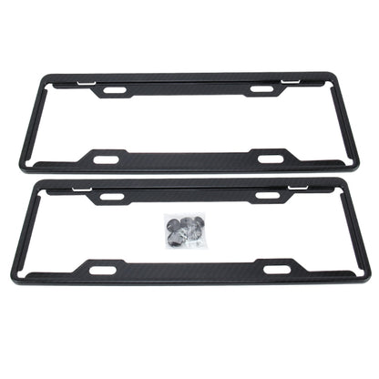 2 PCS Carbon Lead License Plate Frame Simple and Beautiful Car License Plate Frame Holder Universal License Plate Holder(Black) by buy2fix