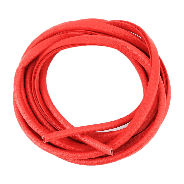 5m Rubber Car Side Door Edge Protection Wire Guards Cover Trims Stickers(Red) by buy2fix