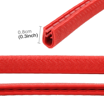 5m Rubber Car Side Door Edge Protection Wire Guards Cover Trims Stickers(Red) by buy2fix