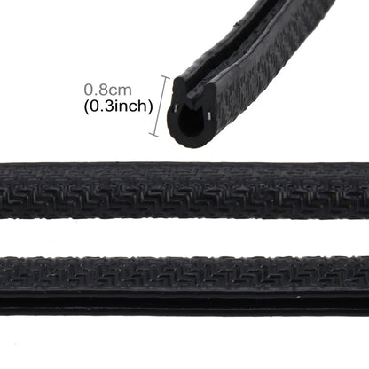 5m Rubber Car Side Door Edge Protection Wire Guards Cover Trims Stickers(Black) by buy2fix