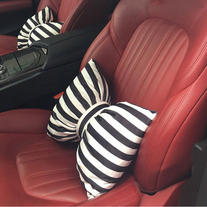Classical Stripe Bowknot Style Breathable Car Waist Pillow Back Cushion, Size: 35*45cm by buy2fix