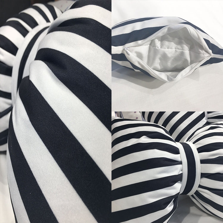 Classical Stripe Bowknot Style Breathable Car Waist Pillow Back Cushion, Size: 35*45cm by buy2fix