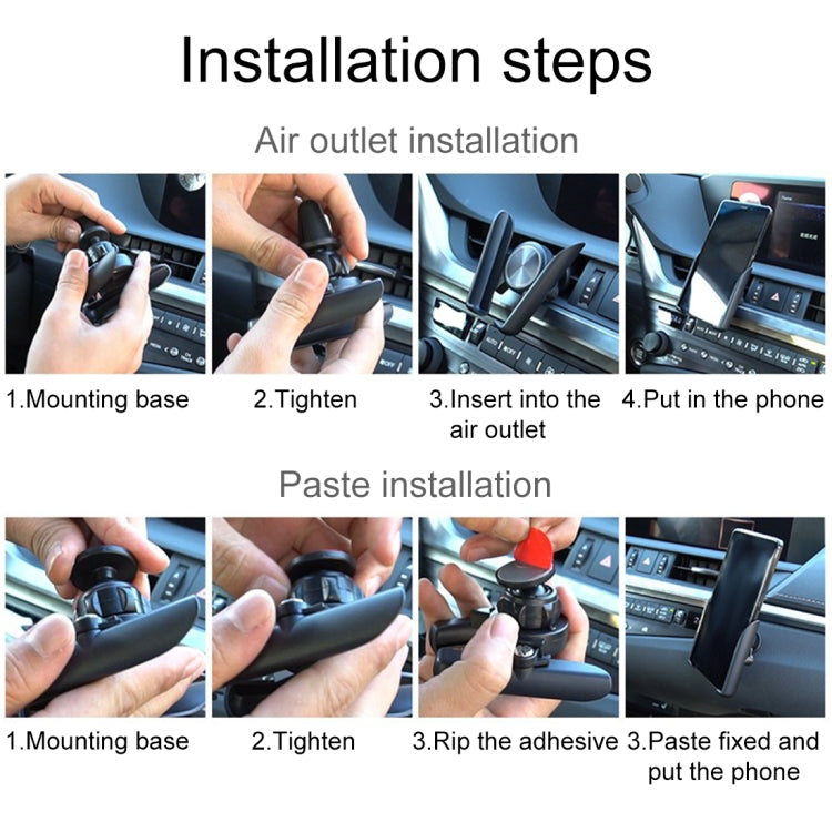 Universal Car Air Vent Mount Phone Holder Stand, Clip Width: 6-8.5cm, For iPhone, Galaxy, Sony, Lenovo, HTC, Huawei and other Smartphones (Blue) by buy2fix