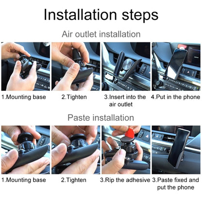 Universal Car Air Vent Mount Phone Holder Stand, Clip Width: 6-8.5cm, For iPhone, Galaxy, Sony, Lenovo, HTC, Huawei and other Smartphones (Blue) by buy2fix