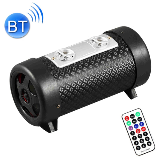 4 inch Round Shape Stereo Motorcycle / Car / Household Subwoofer, Built-in Bluetooth, Support TF Card & U Disk Reader, with Remote Control(Black) - Car Amplifiers by buy2fix | Online Shopping UK | buy2fix