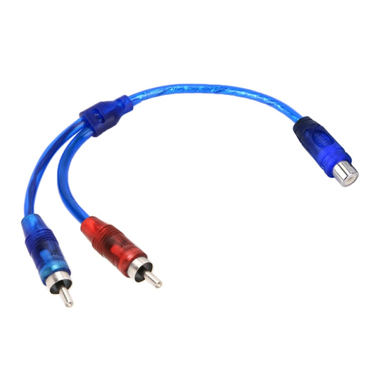 Car AV Audio Video 1 Female to 2 Male Aluminum Extension Cable Wiring Harness, Cable Length: 26cm - DIY Cables by buy2fix | Online Shopping UK | buy2fix