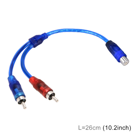 Car AV Audio Video 1 Female to 2 Male Aluminum Extension Cable Wiring Harness, Cable Length: 26cm - DIY Cables by buy2fix | Online Shopping UK | buy2fix