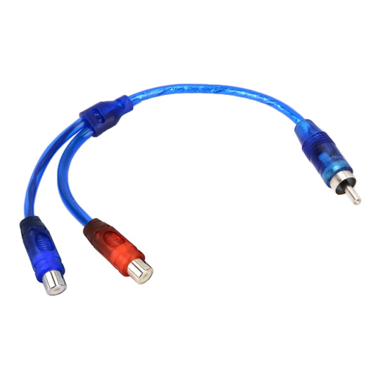 Car AV Audio Video 2 Female to 1 Male Aluminum Extension Cable Wiring Harness, Cable Length: 26cm - DIY Cables by buy2fix | Online Shopping UK | buy2fix