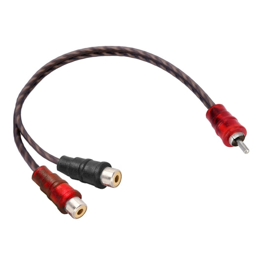 Car AV Audio Video 2 Female to 1 Male Copper Extension Cable Wiring Harness, Cable Length: 26cm - DIY Cables by buy2fix | Online Shopping UK | buy2fix